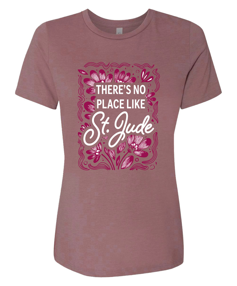 There's No Place Like St. Jude Orchid T-Shirt